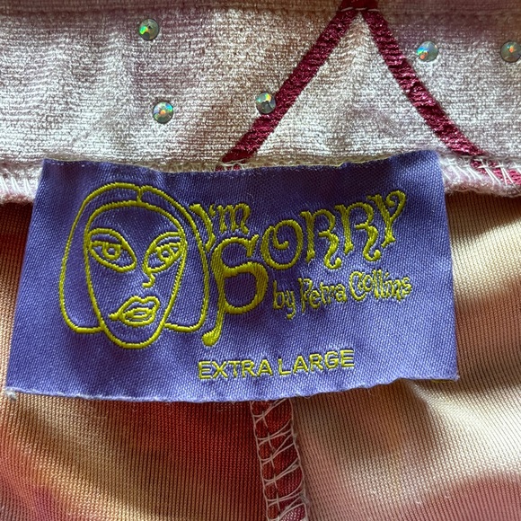 I’m Sorry by Petra Collin Velvet Embellished Tie-Dye Flare Leg Lounge Pants - Picture 10 of 11